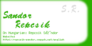 sandor repcsik business card